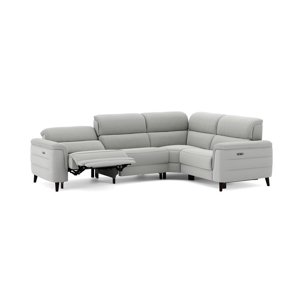 Cassius Left hand Corner Electric Recliner Sofa in Bella Lead Grey Fabric 3