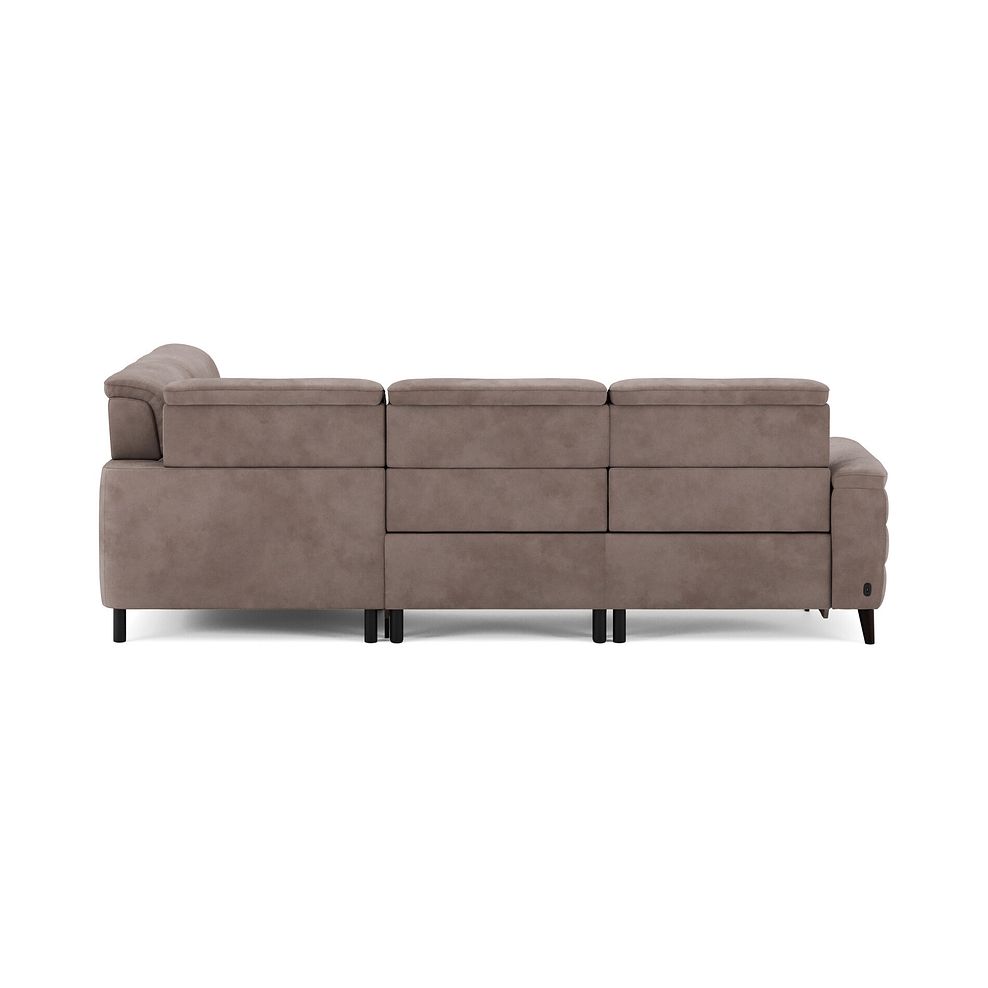 Cassius Left hand Corner Electric Recliner Sofa in Dexter Nutmeg Fabric 7