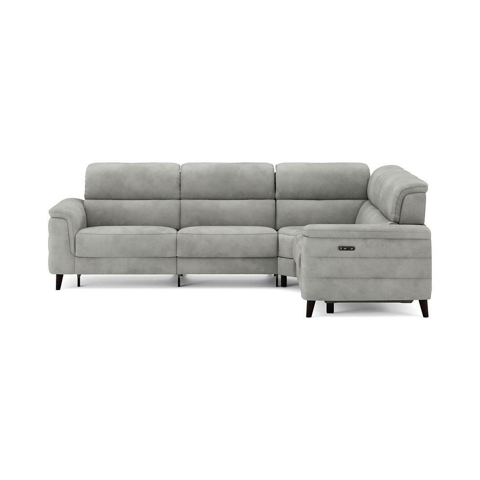 Cassius Left hand Corner Electric Recliner Sofa in Dexter Stone Fabric 4