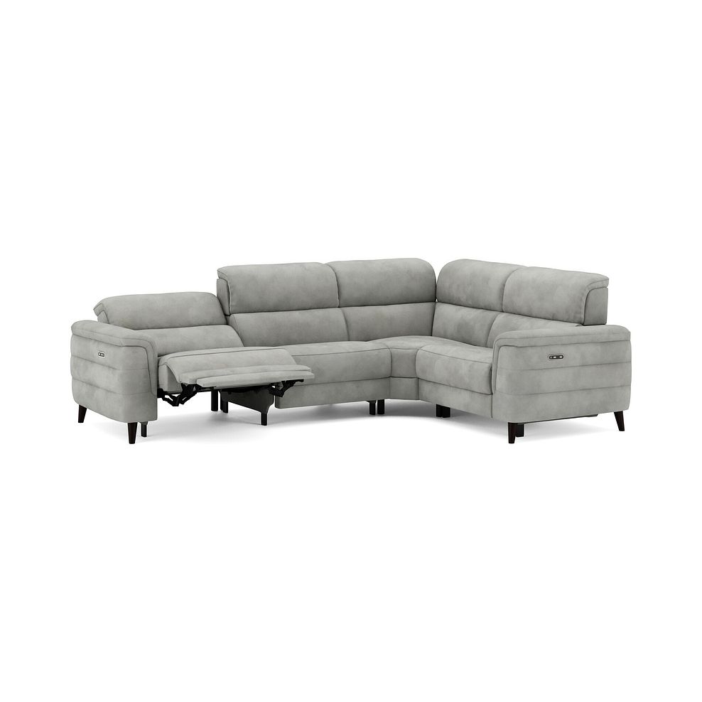 Cassius Left hand Corner Electric Recliner Sofa in Dexter Stone Fabric 3
