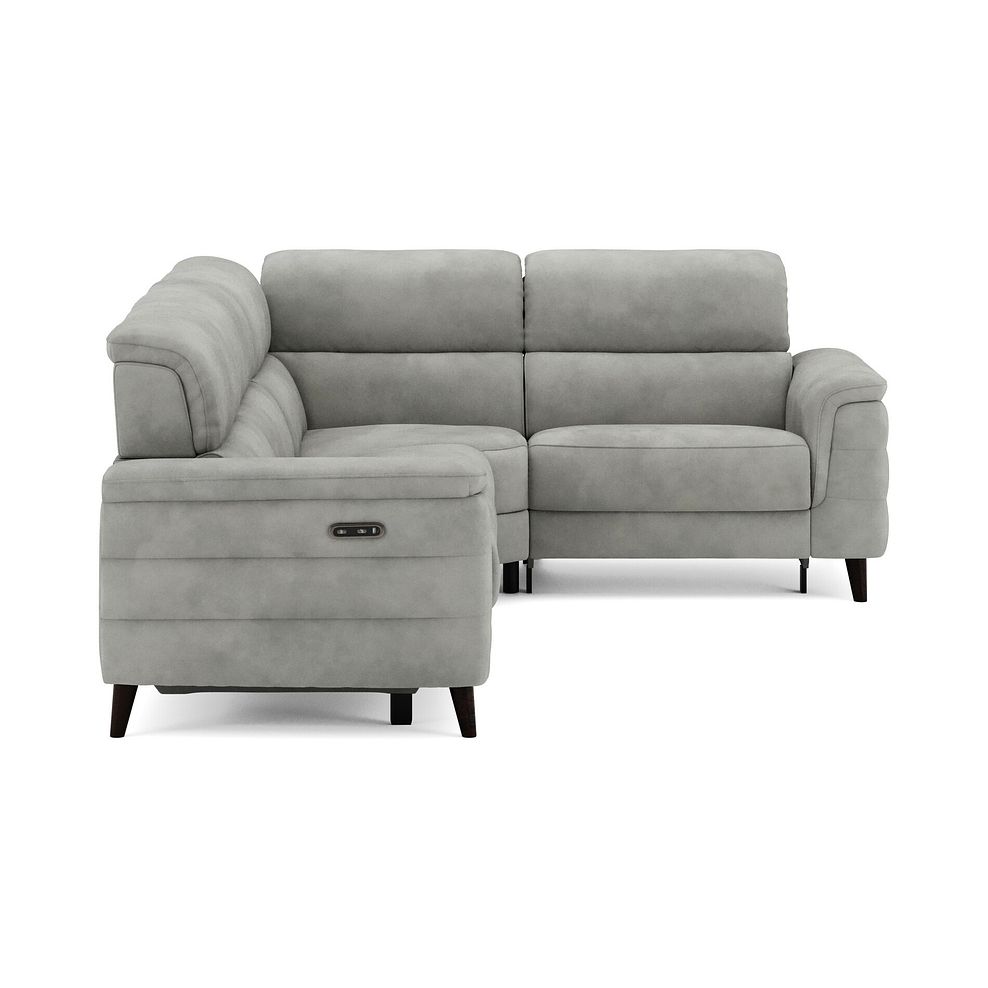 Cassius Left hand Corner Electric Recliner Sofa in Dexter Stone Fabric 5