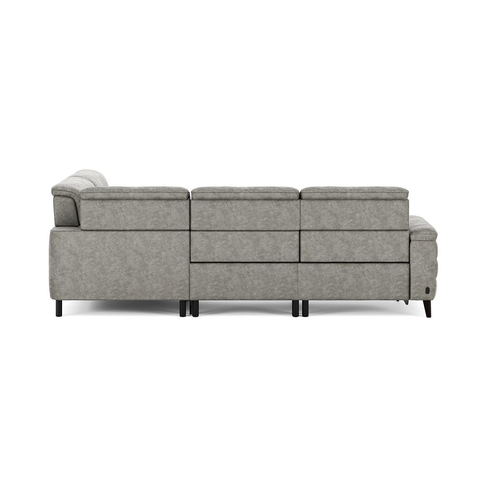 Cassius Left hand Corner Electric Recliner Sofa in Marble Mink Fabric 7