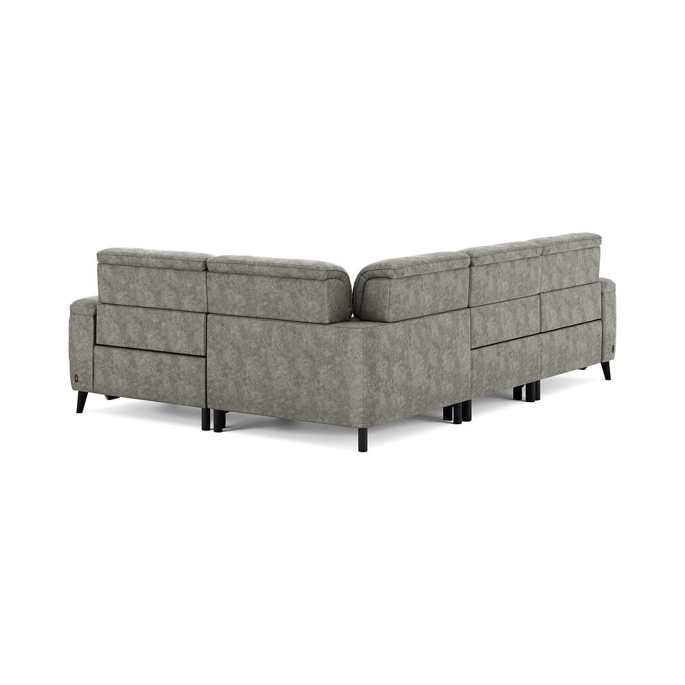 Cassius Left hand Corner Electric Recliner Sofa in Marble Mink Fabric 6