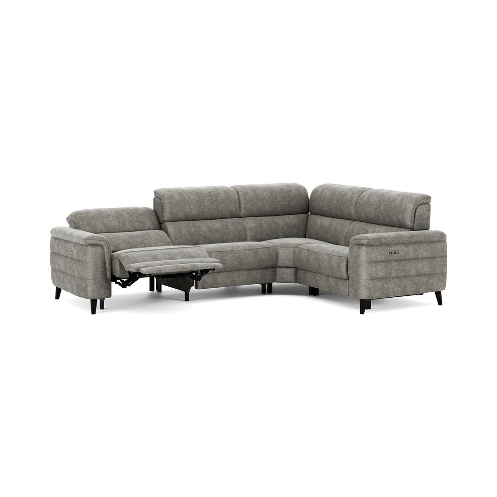 Cassius Left hand Corner Electric Recliner Sofa in Marble Mink Fabric 3