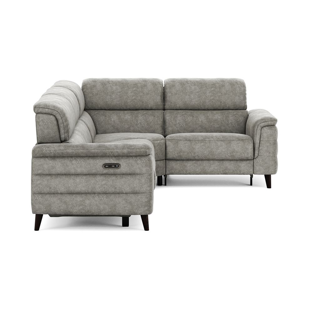 Cassius Left hand Corner Electric Recliner Sofa in Marble Mink Fabric 5