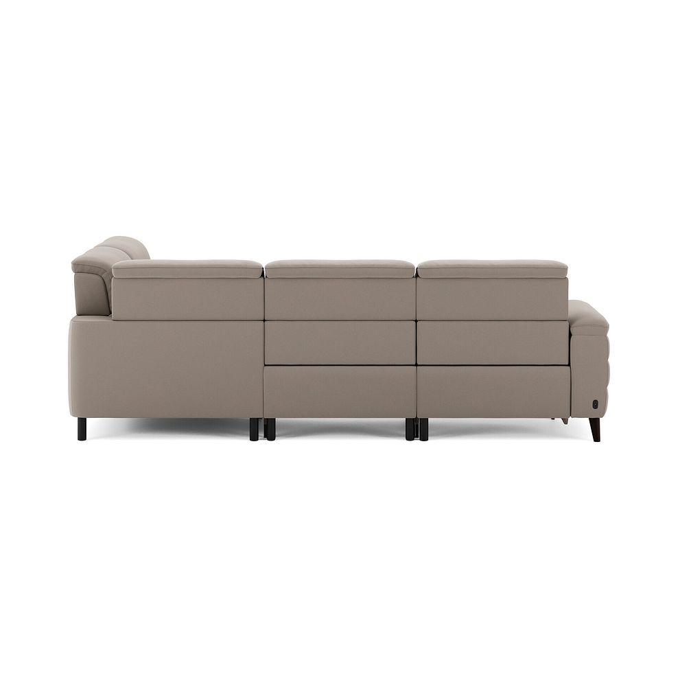 Cassius Left hand Corner Electric Recliner Sofa with Adjustable Power Headrests in Bella Latte Fabric 7