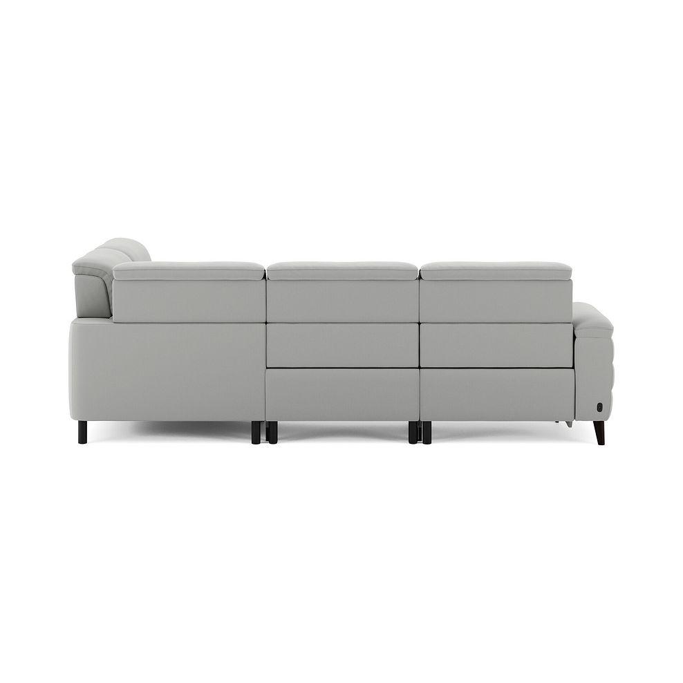 Cassius Left hand Corner Electric Recliner Sofa with Adjustable Power Headrests in Bella Lead Grey Fabric 6