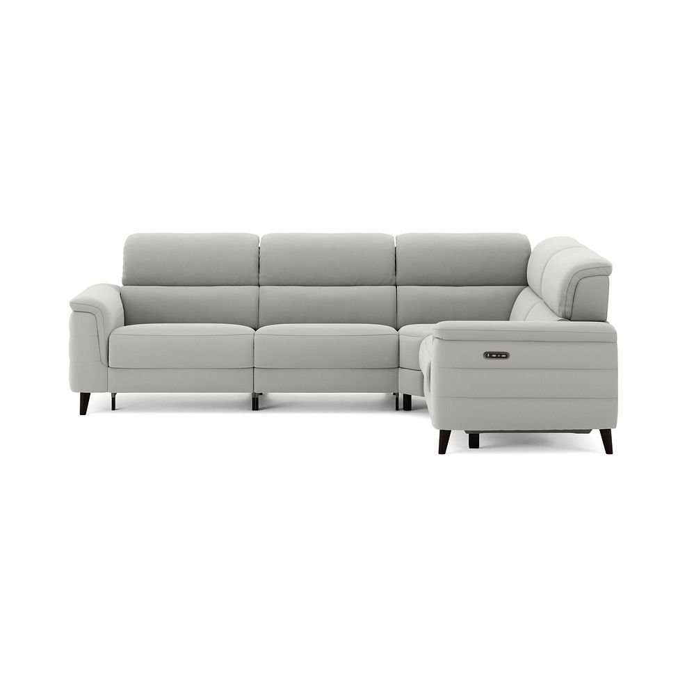 Cassius Left hand Corner Electric Recliner Sofa with Adjustable Power Headrests in Bella Lead Grey Fabric 3