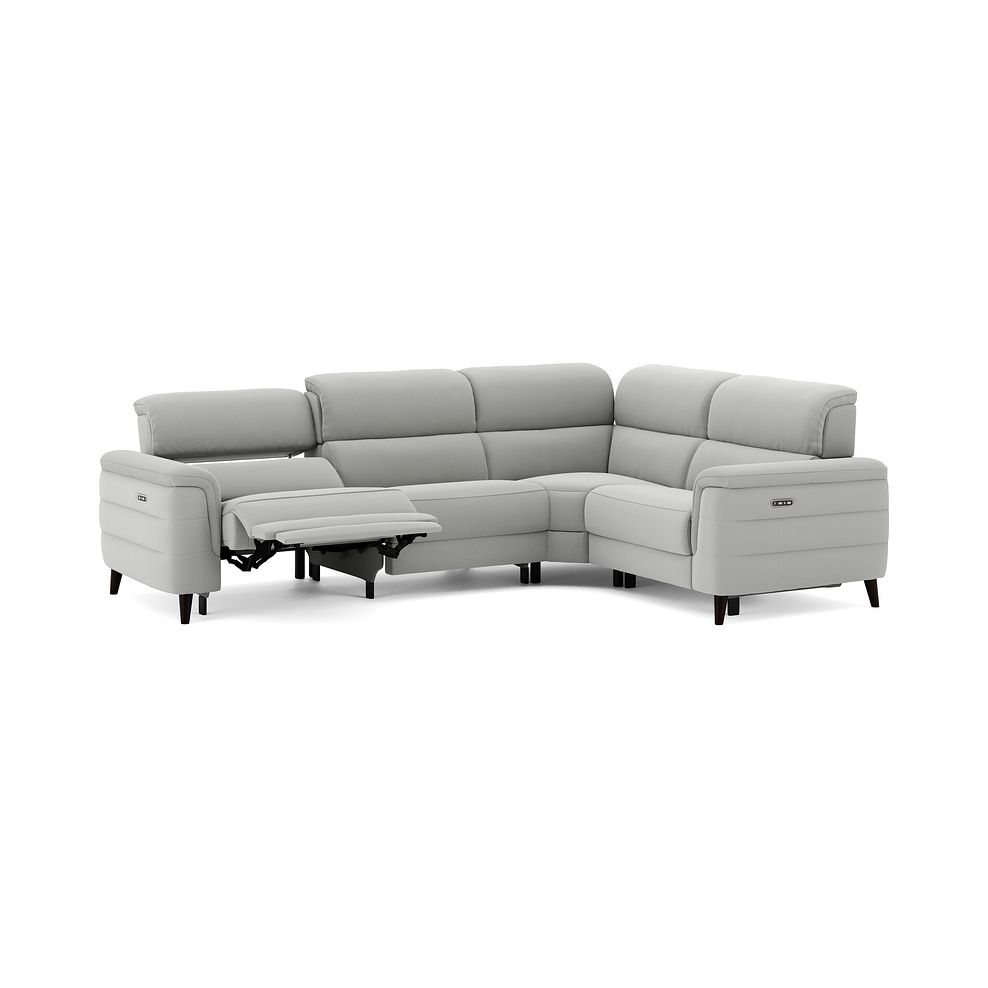 Cassius Left hand Corner Electric Recliner Sofa with Adjustable Power Headrests in Bella Lead Grey Fabric 2