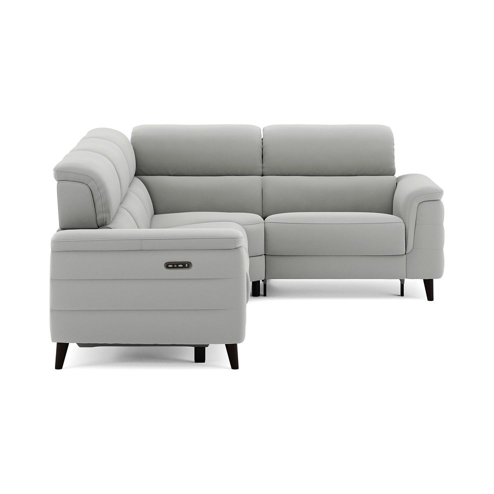 Cassius Left hand Corner Electric Recliner Sofa with Adjustable Power Headrests in Bella Lead Grey Fabric 4