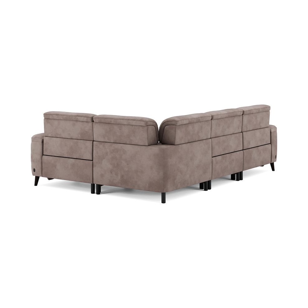 Cassius Left hand Corner Electric Recliner Sofa with Adjustable Power Headrests in Dexter Nutmeg Fabric 6