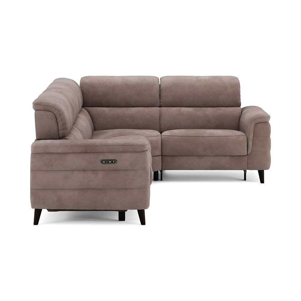 Cassius Left hand Corner Electric Recliner Sofa with Adjustable Power Headrests in Dexter Nutmeg Fabric 5