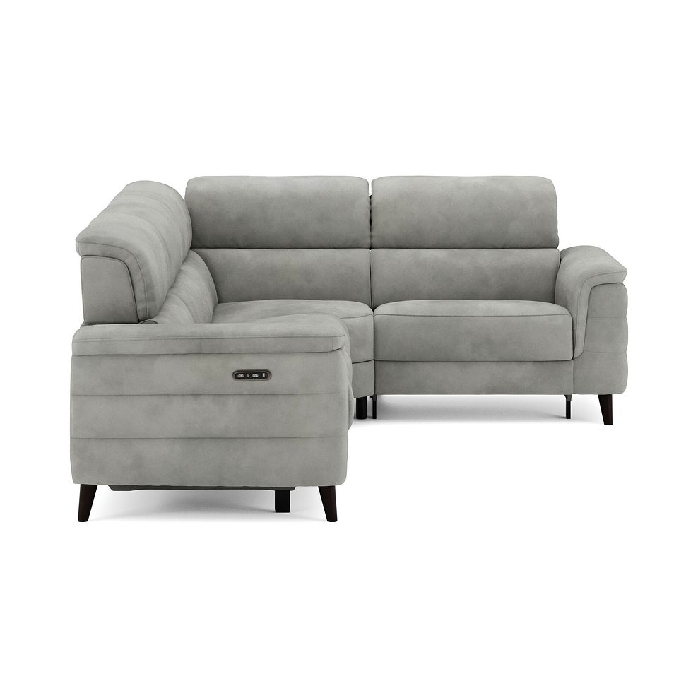 Cassius Left hand Corner Electric Recliner Sofa with Adjustable Power Headrests in Dexter Stone Fabric 5