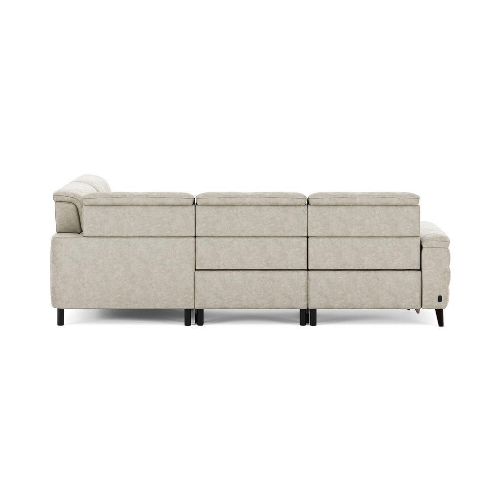 Cassius Left hand Corner Electric Recliner Sofa with Adjustable Power Headrests in Marble Cream Fabric 7