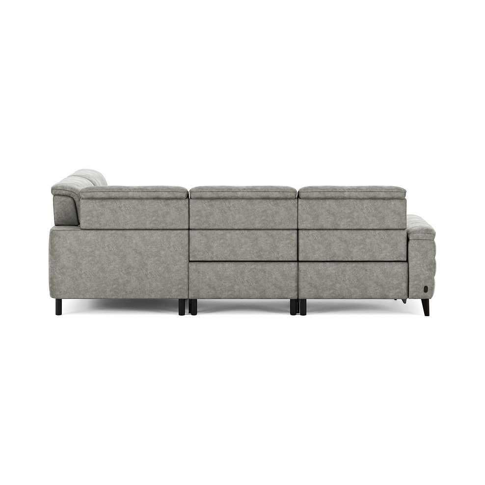 Cassius Left hand Corner Electric Recliner Sofa with Adjustable Power Headrests in Marble Mink Fabric 7