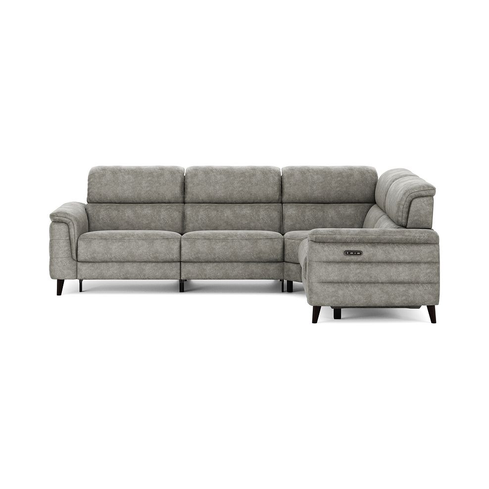 Cassius Left hand Corner Electric Recliner Sofa with Adjustable Power Headrests in Marble Mink Fabric 4