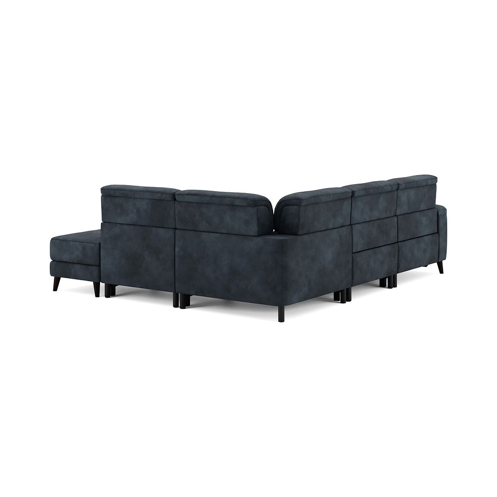 Cassius Left hand Corner Electric Recliner Sofa with Storage Chaise and Power Headrests in Dexter Shadow Fabric 6