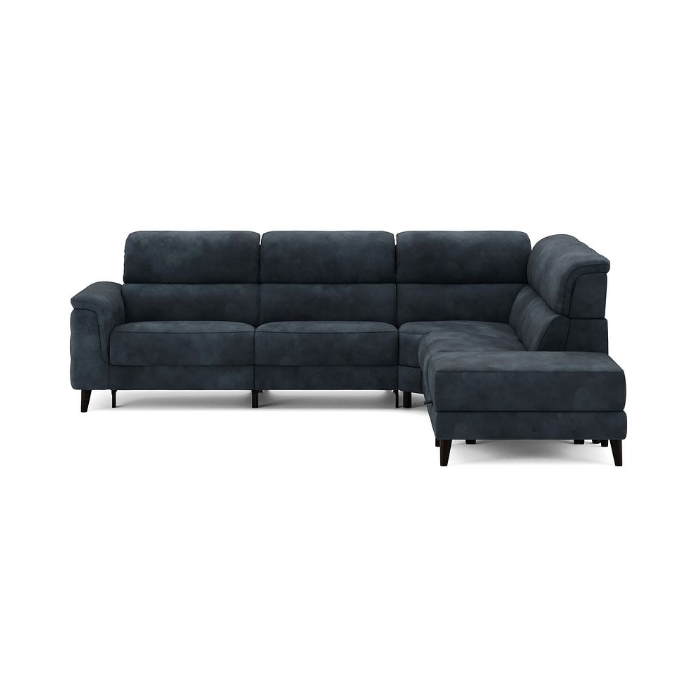 Cassius Left hand Corner Electric Recliner Sofa with Storage Chaise and Power Headrests in Dexter Shadow Fabric 4