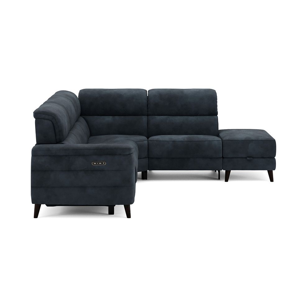 Cassius Left hand Corner Electric Recliner Sofa with Storage Chaise and Power Headrests in Dexter Shadow Fabric 5