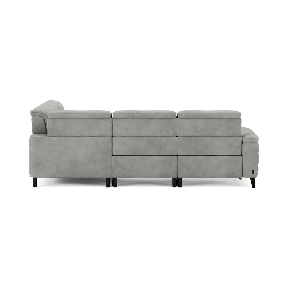 Cassius Left hand Corner Electric Recliner Sofa with Storage Chaise and Power Headrests in Dexter Stone Fabric 7