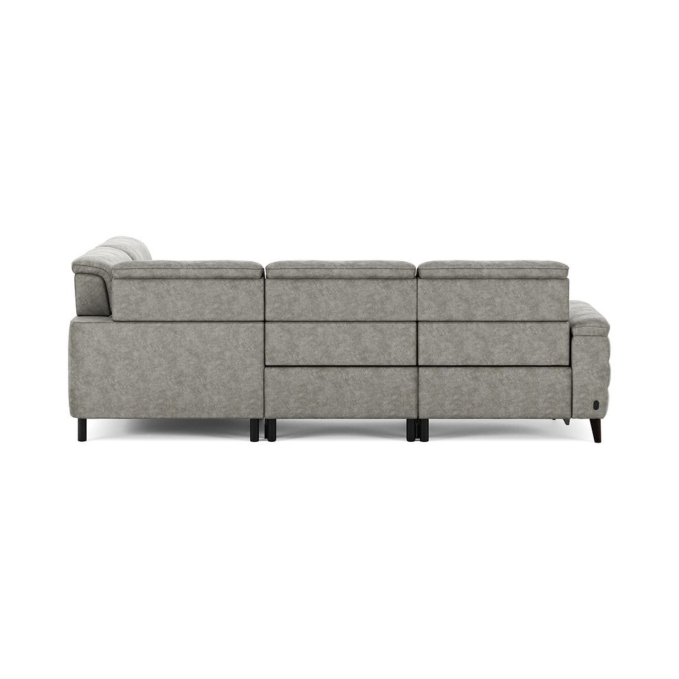 Cassius Left hand Corner Electric Recliner Sofa with Storage Chaise and Power Headrests in Marble Mink Fabric 7