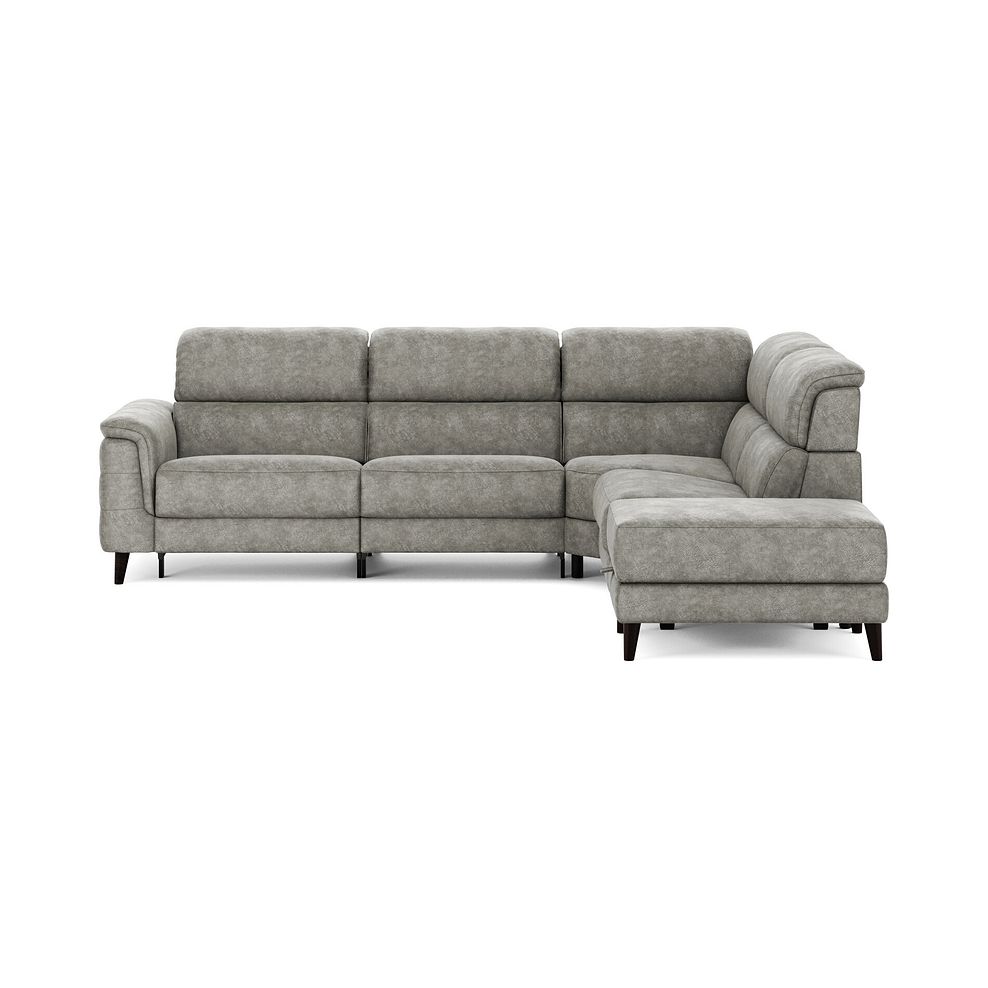 Cassius Left hand Corner Electric Recliner Sofa with Storage Chaise and Power Headrests in Marble Mink Fabric 4