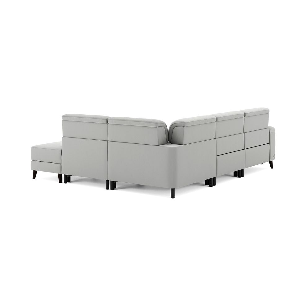 Cassius Left hand Corner Electric Recliner Sofa with Storage Chaise in Bella Lead Grey Fabric 6