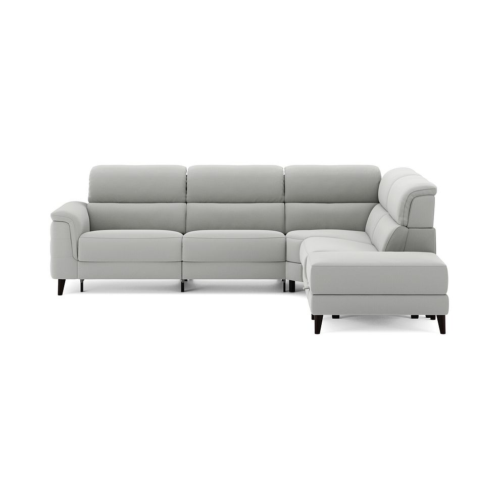 Cassius Left hand Corner Electric Recliner Sofa with Storage Chaise in Bella Lead Grey Fabric 4