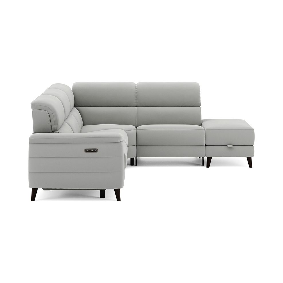 Cassius Left hand Corner Electric Recliner Sofa with Storage Chaise in Bella Lead Grey Fabric 5