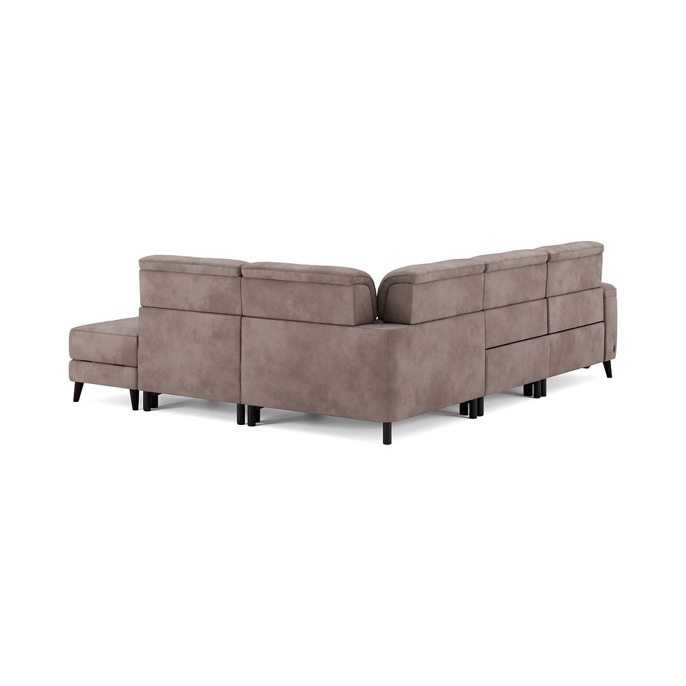 Cassius Left hand Corner Electric Recliner Sofa with Storage Chaise in Dexter Nutmeg Fabric 6