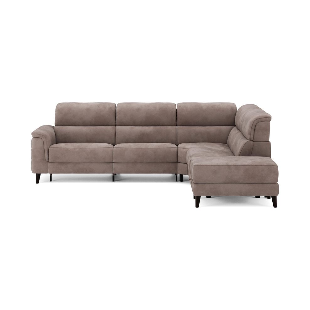 Cassius Left hand Corner Electric Recliner Sofa with Storage Chaise in Dexter Nutmeg Fabric 4