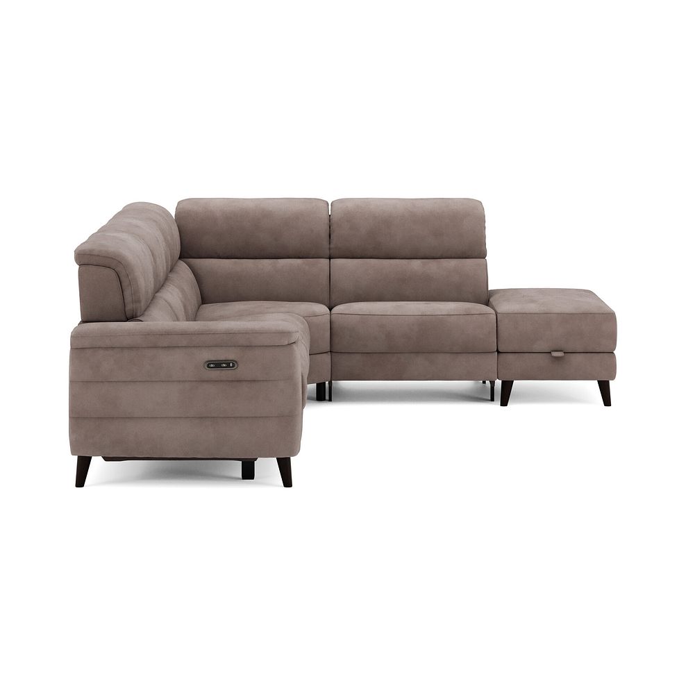 Cassius Left hand Corner Electric Recliner Sofa with Storage Chaise in Dexter Nutmeg Fabric 5