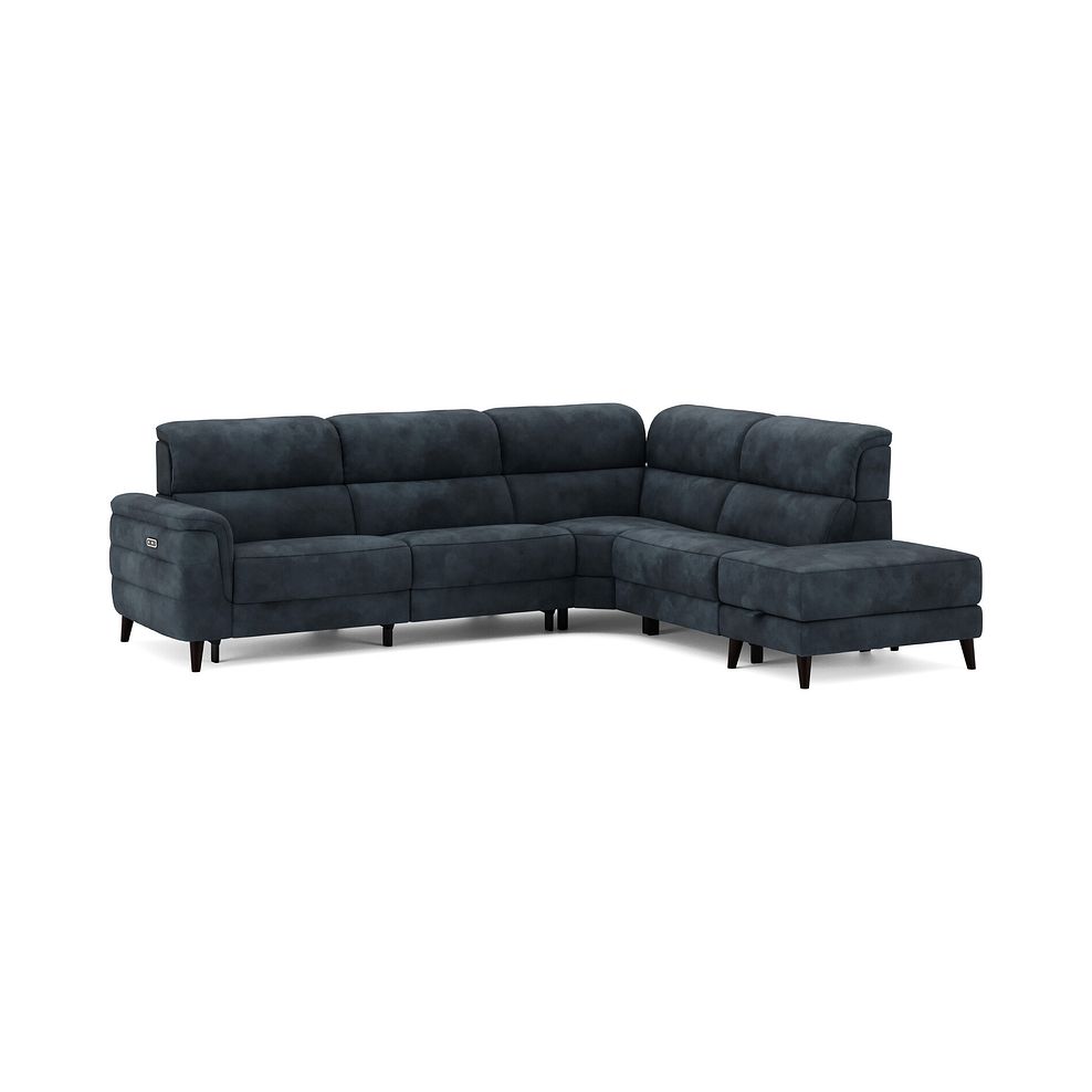 Cassius Left hand Corner Electric Recliner Sofa with Storage Chaise in Dexter Shadow Fabric 2