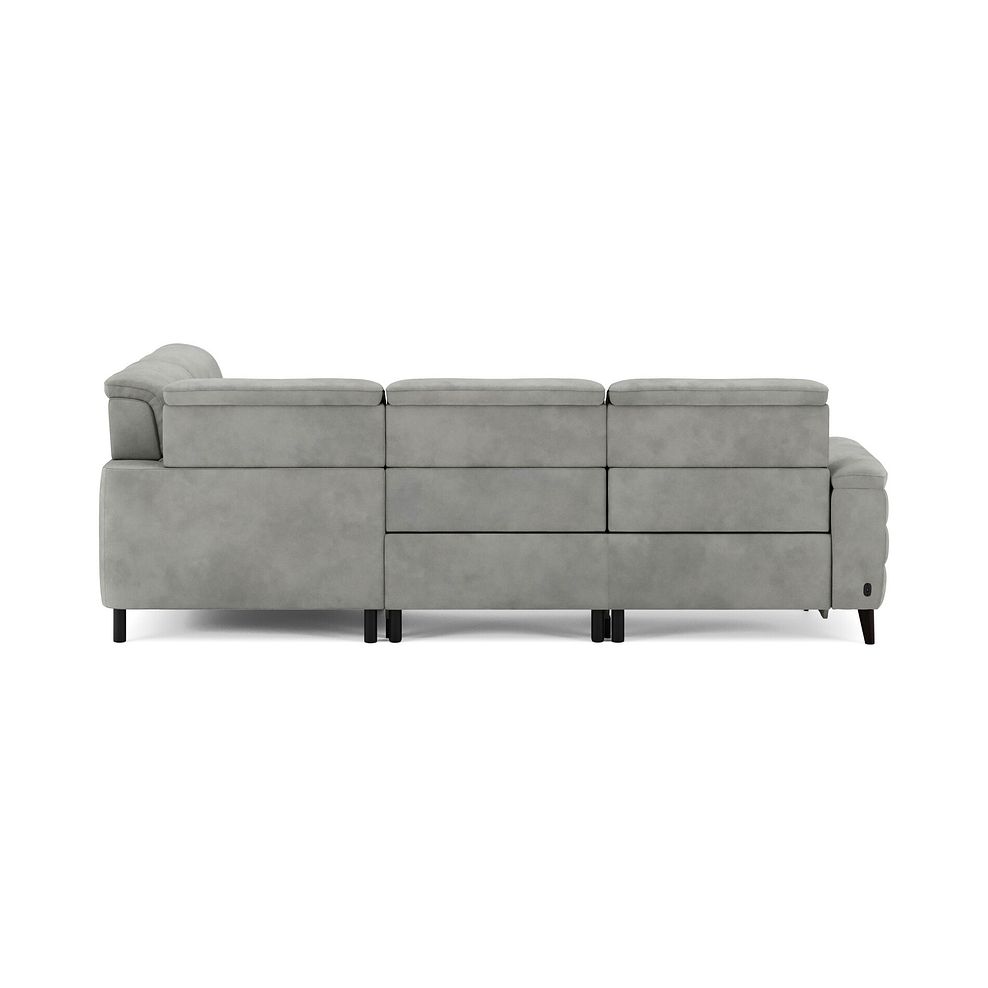 Cassius Left hand Corner Electric Recliner Sofa with Storage Chaise in Dexter Stone Fabric 7