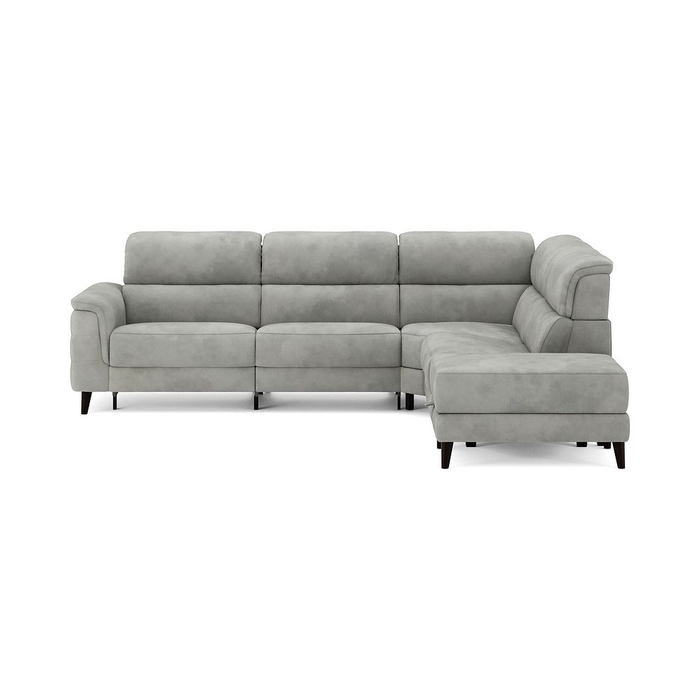 Cassius Left hand Corner Electric Recliner Sofa with Storage Chaise in Dexter Stone Fabric 4