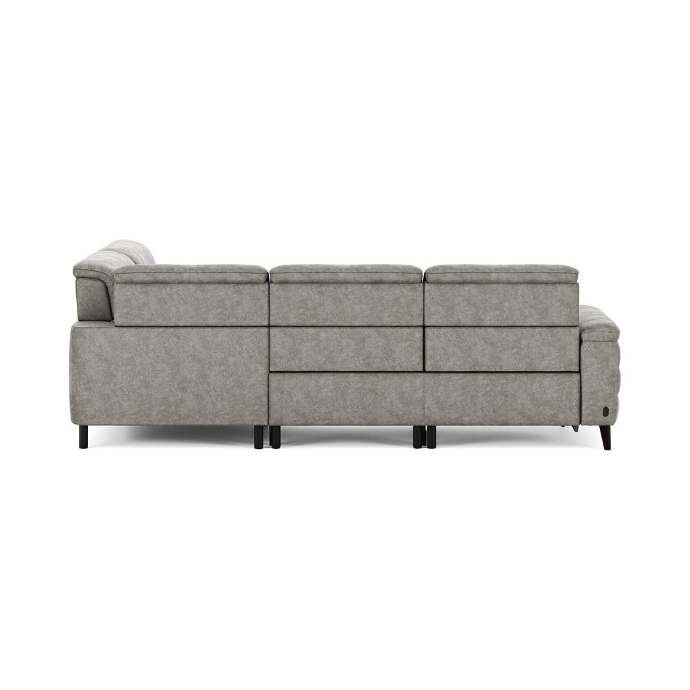Cassius Left hand Corner Electric Recliner Sofa with Storage Chaise in Marble Mink Fabric 7