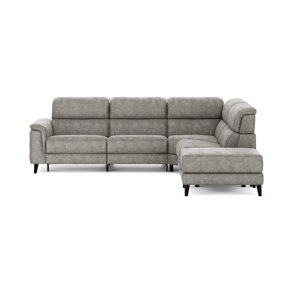 Cassius Left hand Corner Electric Recliner Sofa with Storage Chaise in Marble Mink Fabric 4