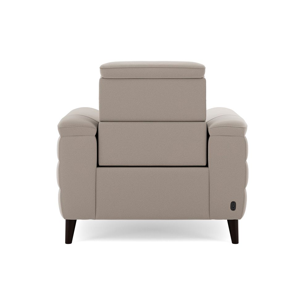 Cassius Power Recliner Armchair in Bella Latte Fabric 6