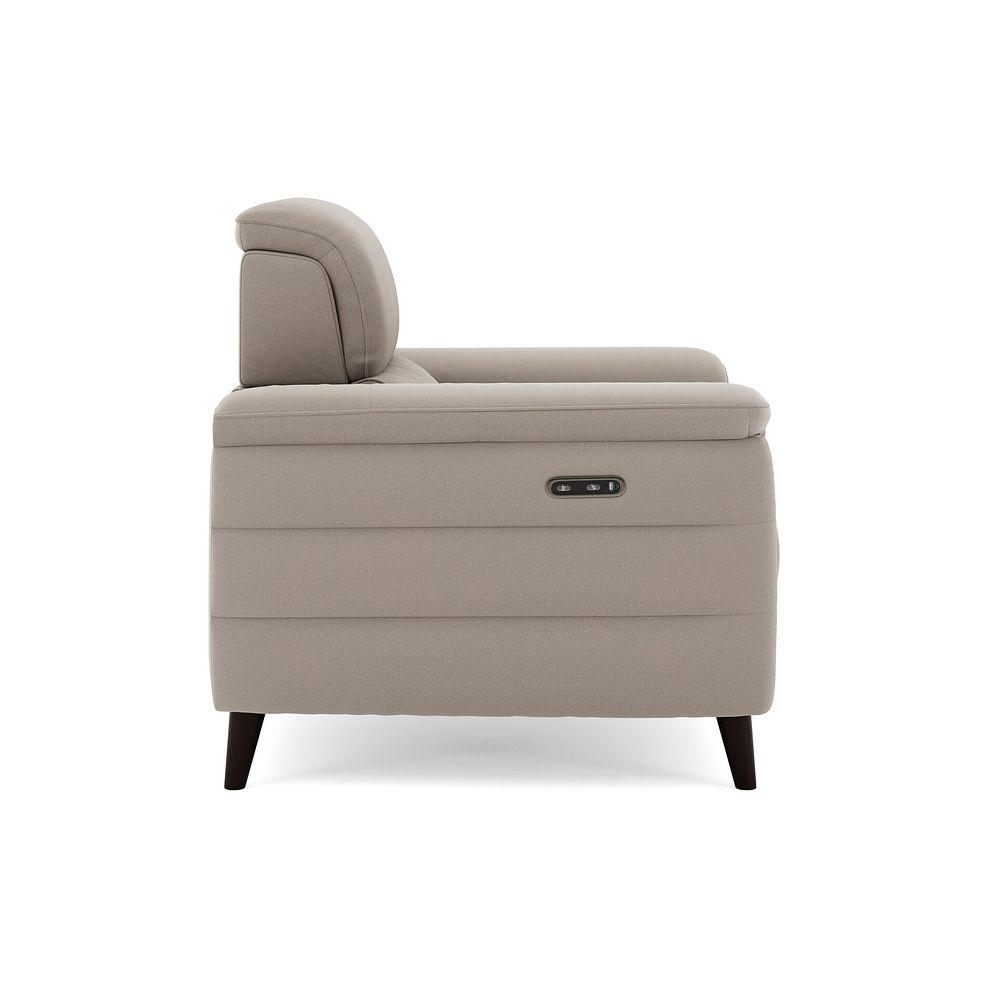 Cassius Power Recliner Armchair in Bella Latte Fabric 4
