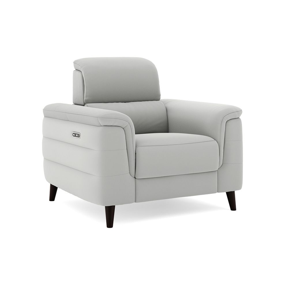 Cassius Power Recliner Armchair in Bella Lead Grey Fabric 1