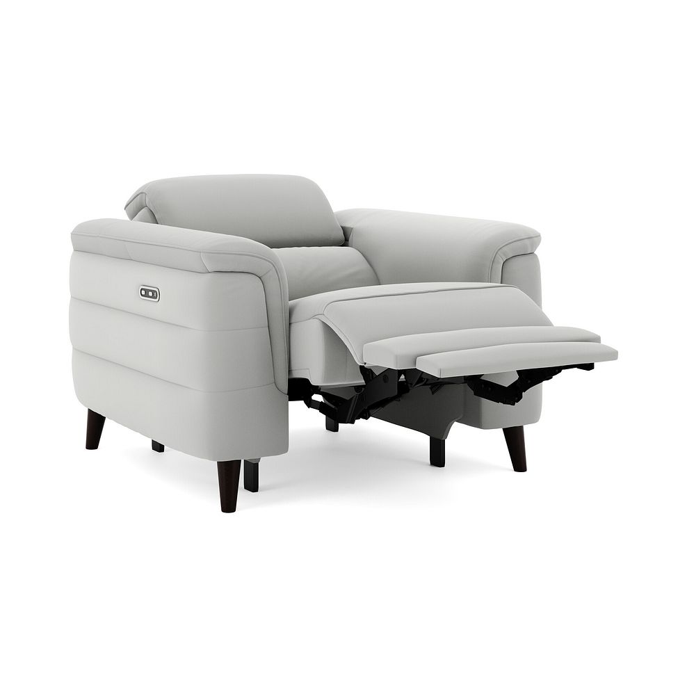 Cassius Power Recliner Armchair in Bella Lead Grey Fabric 2
