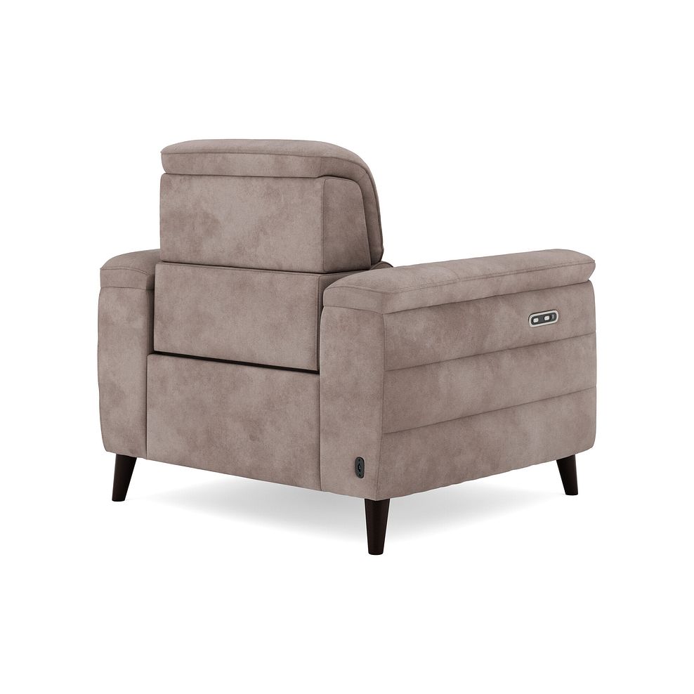 Cassius Power Recliner Armchair in Dexter Nutmeg Fabric 5
