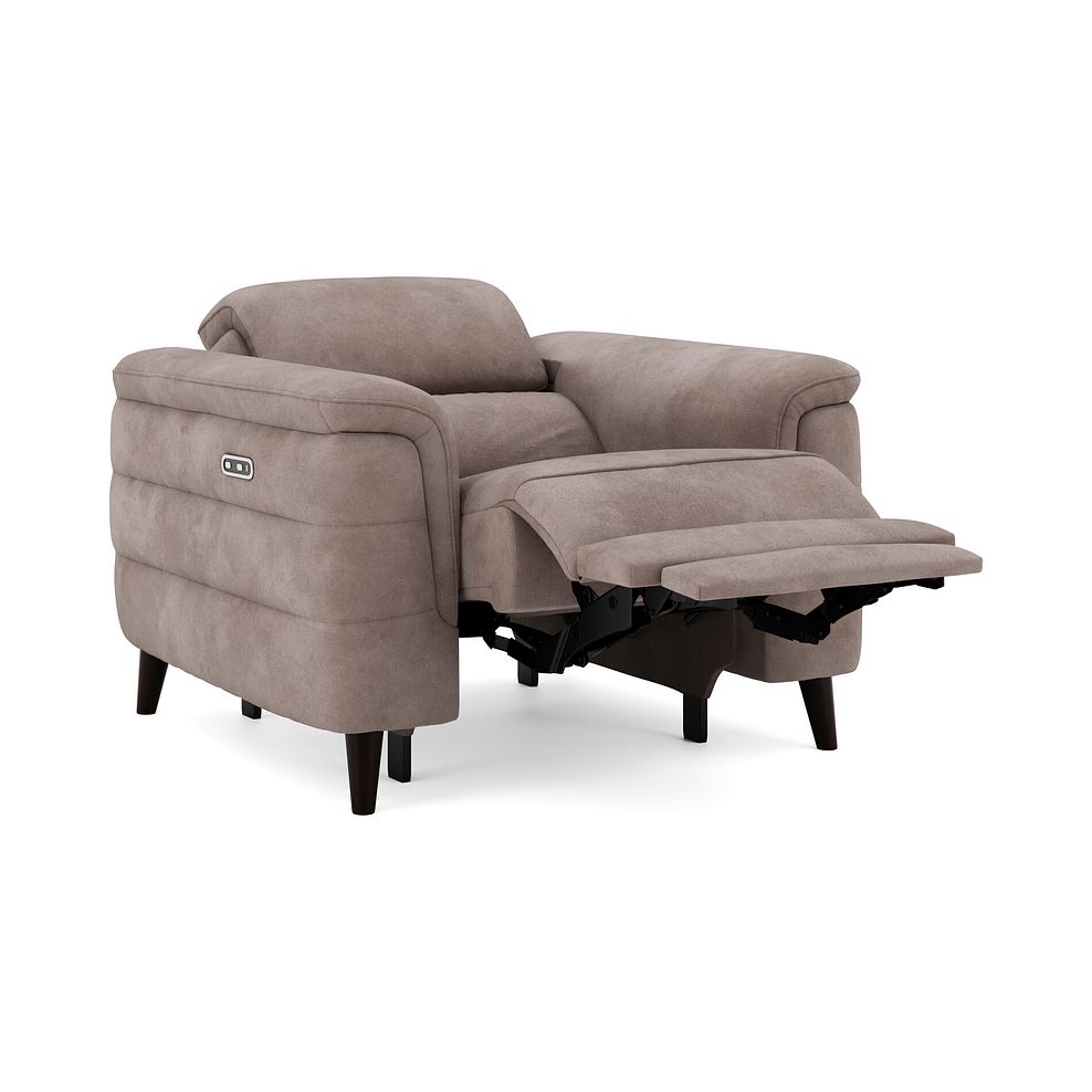 Cassius Power Recliner Armchair in Dexter Nutmeg Fabric 2