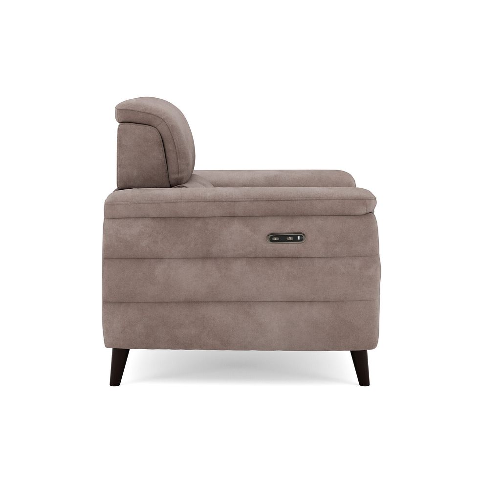 Cassius Power Recliner Armchair in Dexter Nutmeg Fabric 4