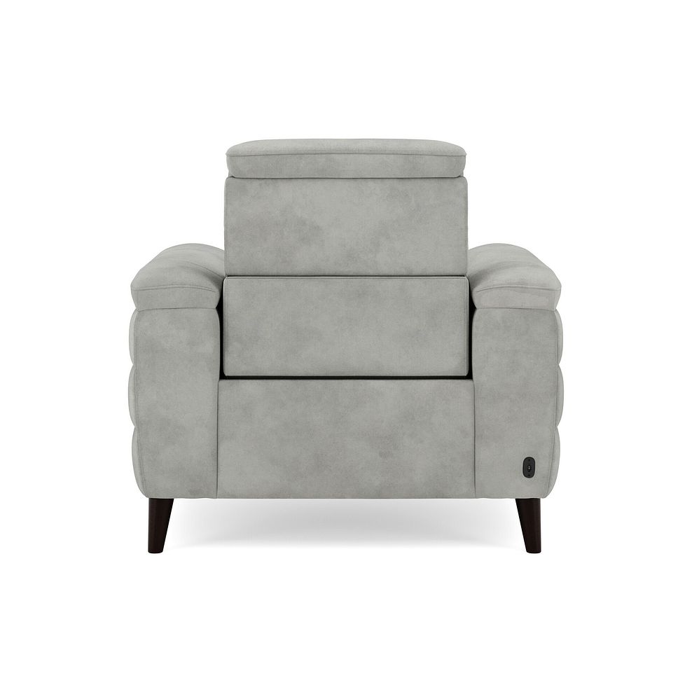 Cassius Power Recliner Armchair in Dexter Stone Fabric 6