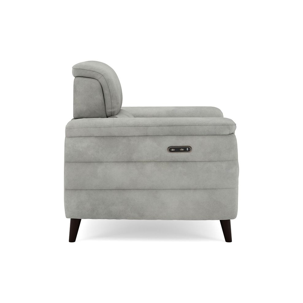 Cassius Power Recliner Armchair in Dexter Stone Fabric 4