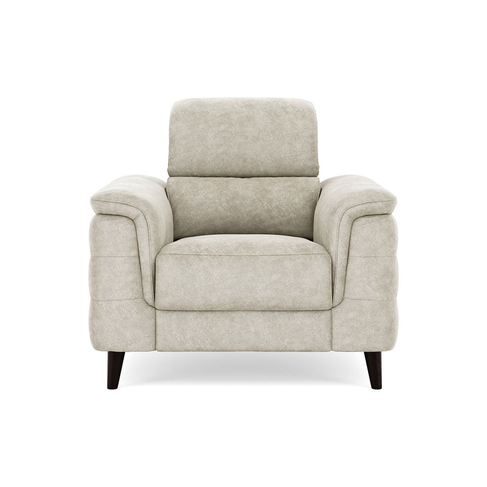 Cassius Power Recliner Armchair in Marble Cream Fabric 3