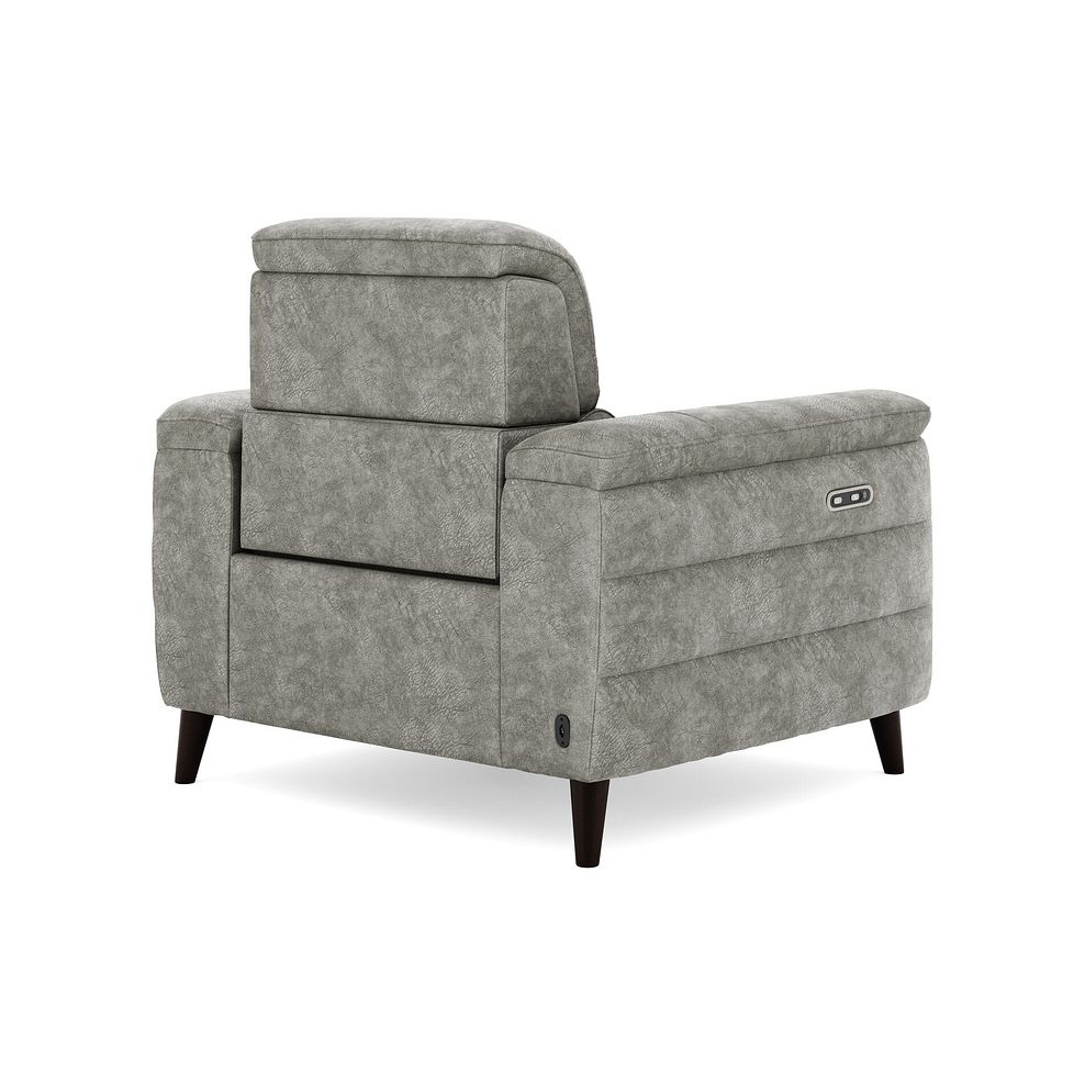 Cassius Power Recliner Armchair in Marble Mink Fabric 5