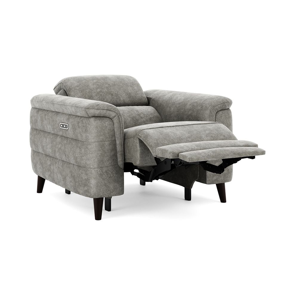 Cassius Power Recliner Armchair in Marble Mink Fabric 2