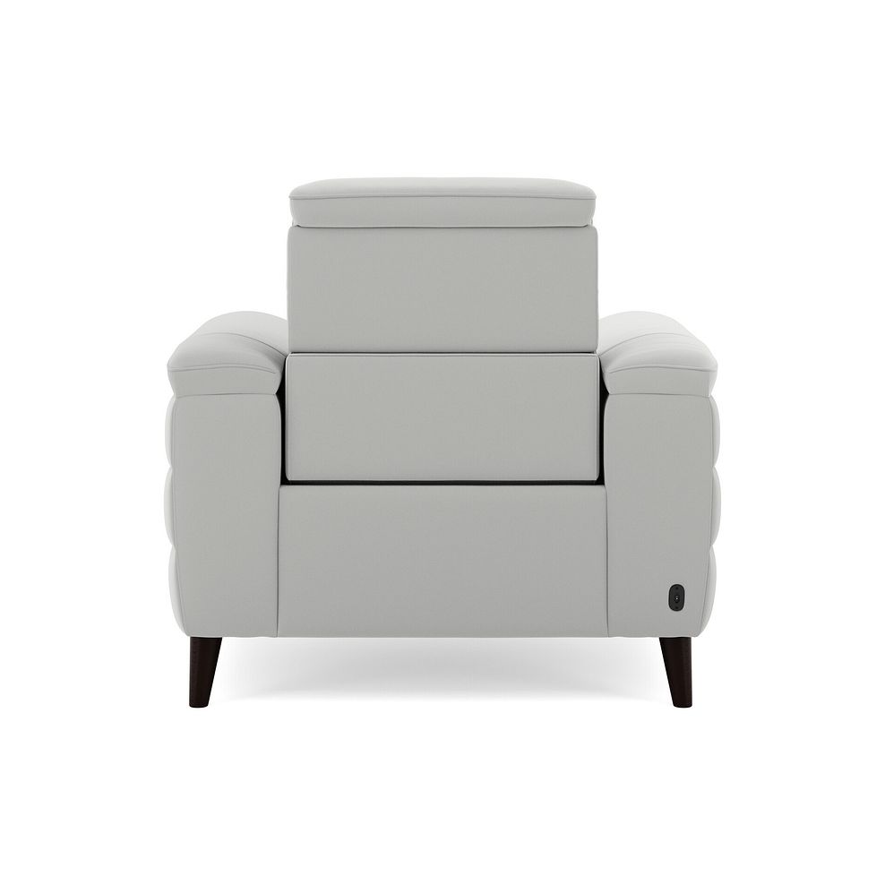Cassius Power Recliner Armchair with Adjustable Power Headrest and Speakers in Bella Lead Grey Fabric 6